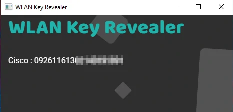 WLAN Key Revealer Screenshot